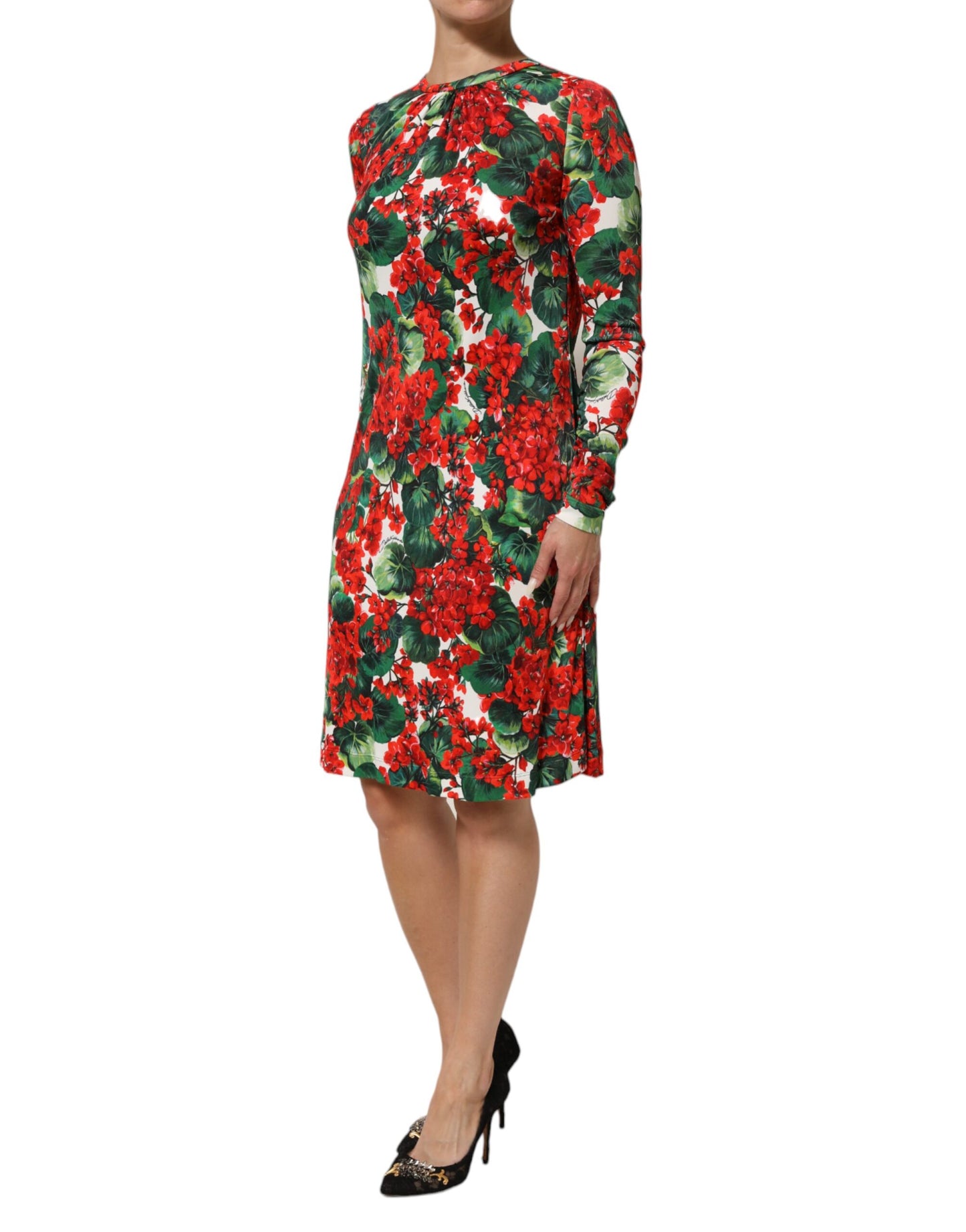 Dolce &amp; Gabbana Abito corto Portofino a fiori multicolor