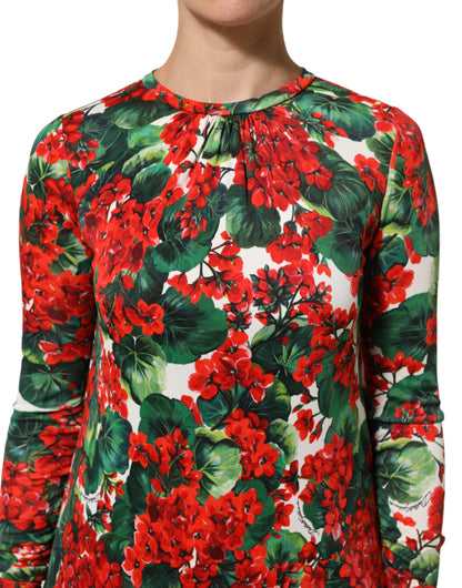 Dolce &amp; Gabbana Abito corto Portofino a fiori multicolor