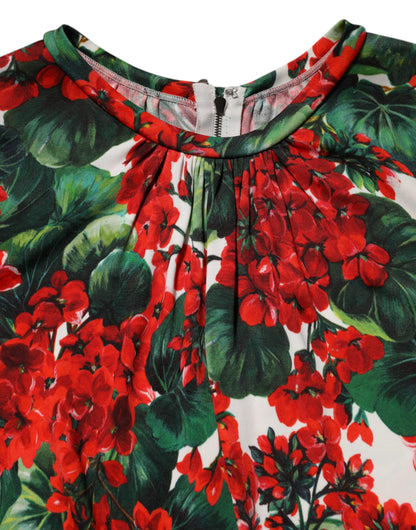 Dolce &amp; Gabbana Abito corto Portofino a fiori multicolor