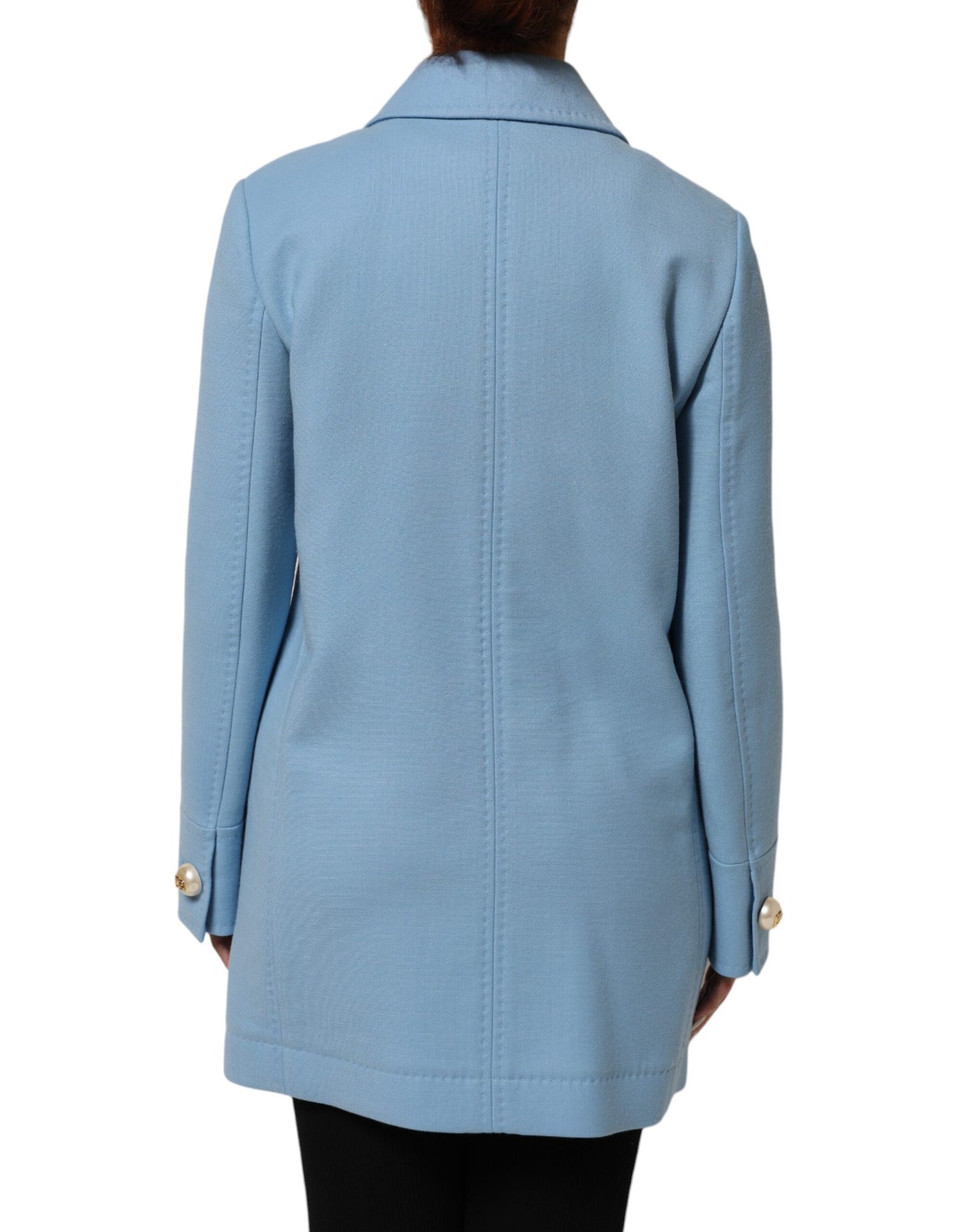 Giacca trench blu abbottonata Dolce & Gabbana