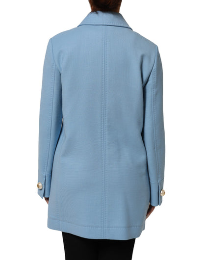 Giacca trench blu abbottonata Dolce & Gabbana