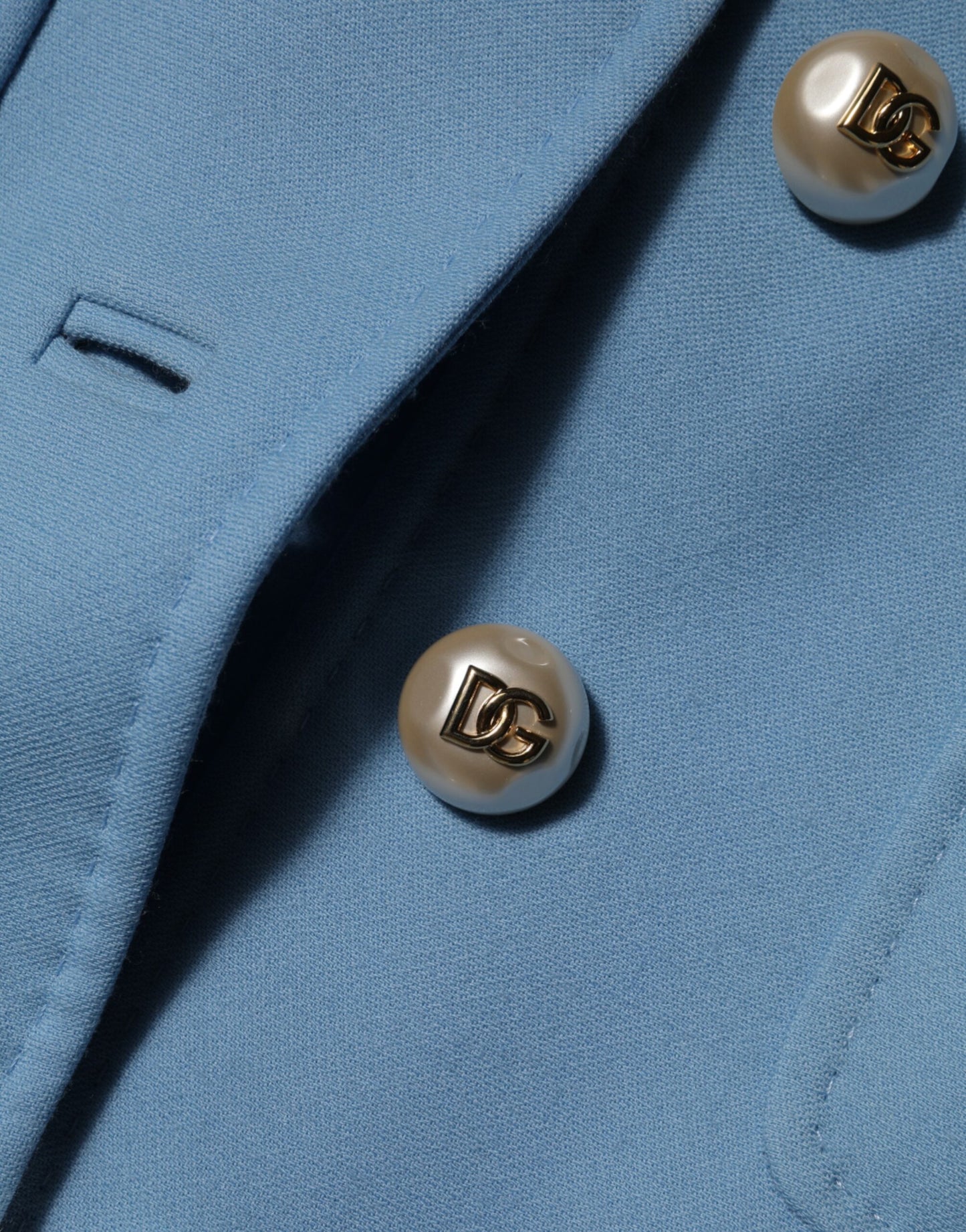 Giacca trench blu abbottonata Dolce & Gabbana