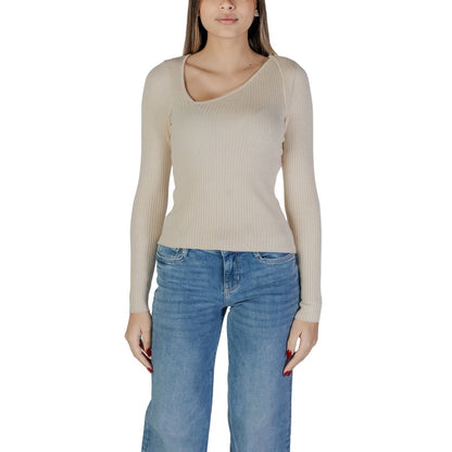Felpa in viscosa beige Vila Clothes