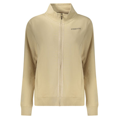 Freddy Beige Cotton Women Sweatshirt