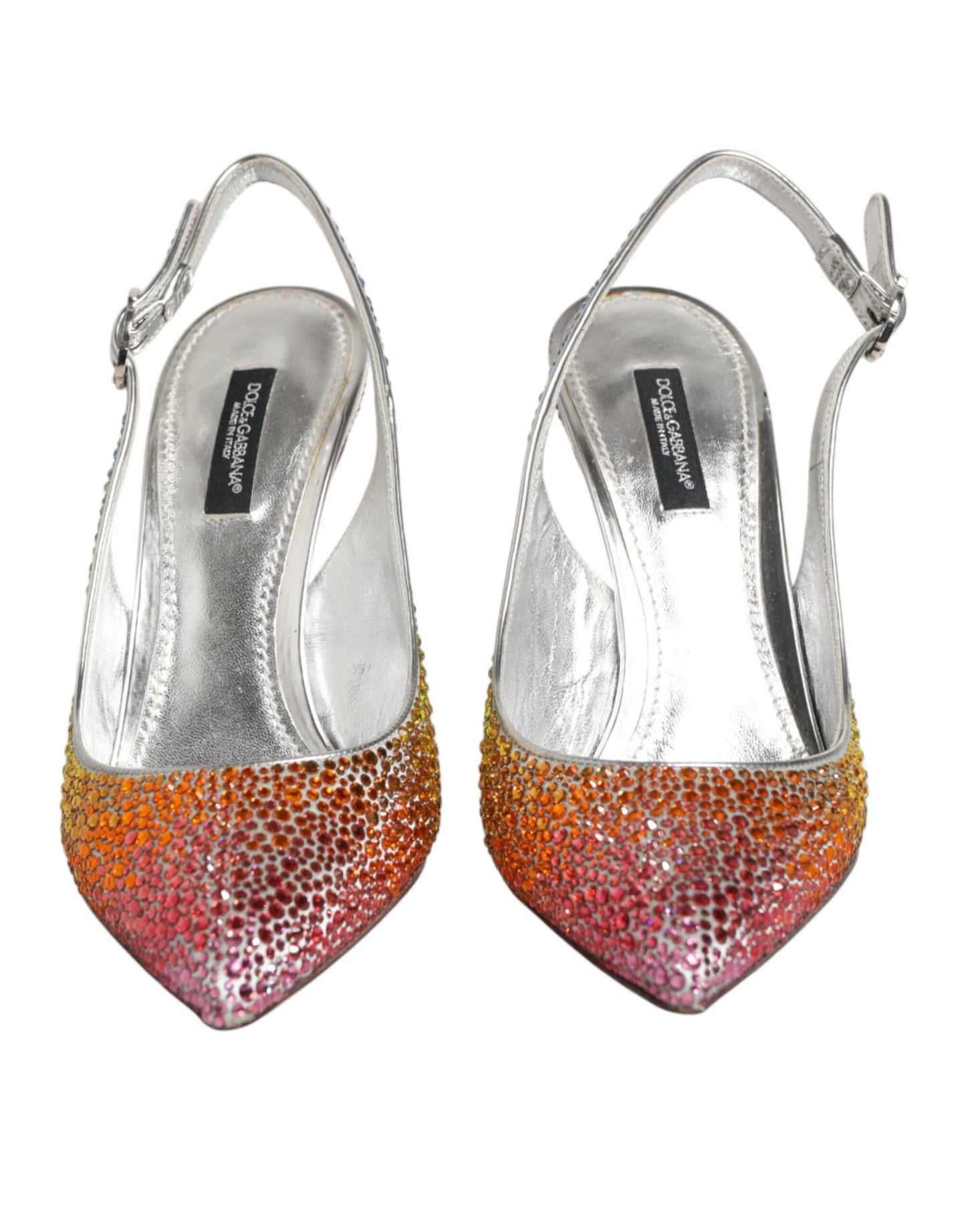 Scarpe con cinturino posteriore in paillettes multicolore Dolce & Gabbana