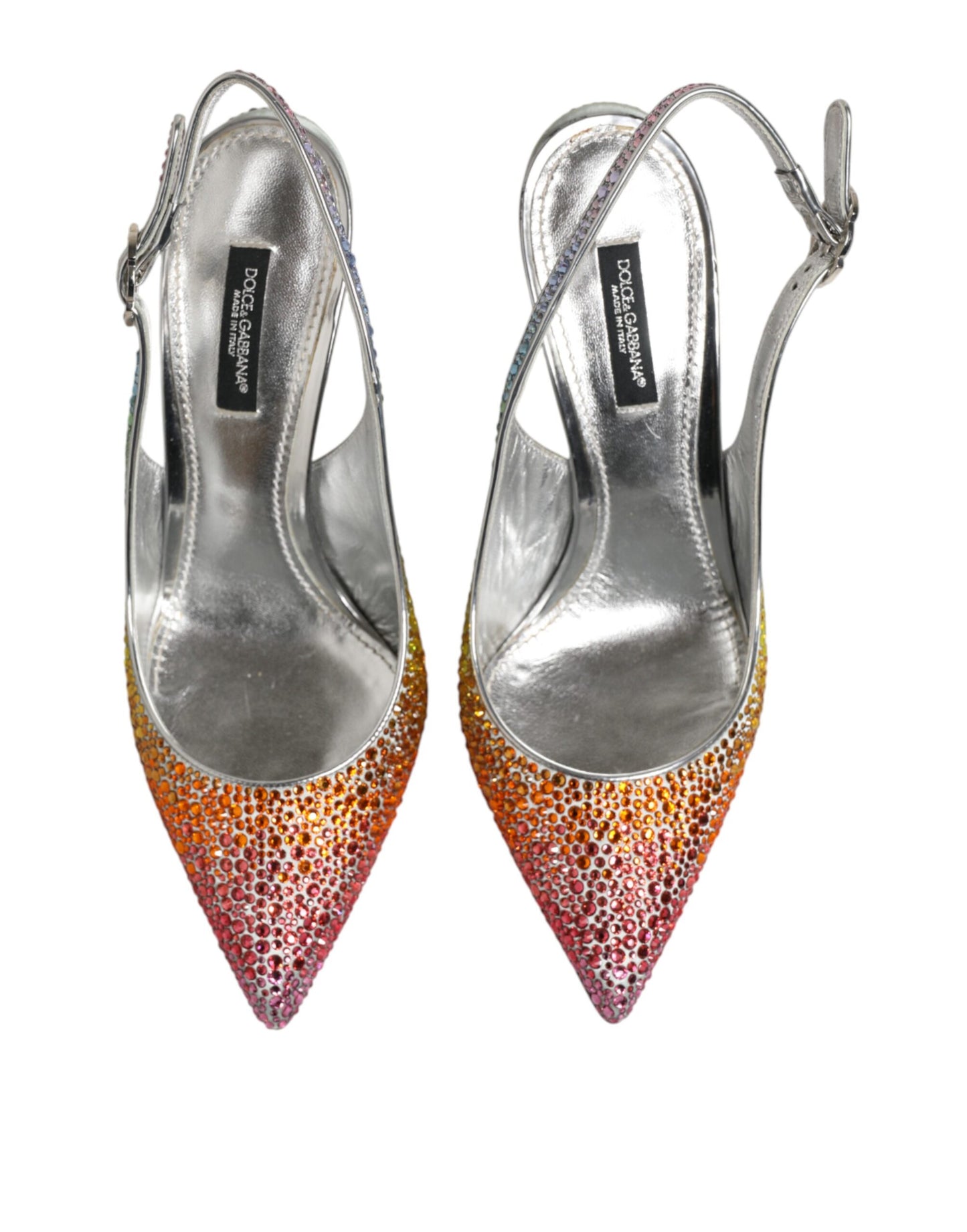 Scarpe con cinturino posteriore in paillettes multicolore Dolce & Gabbana