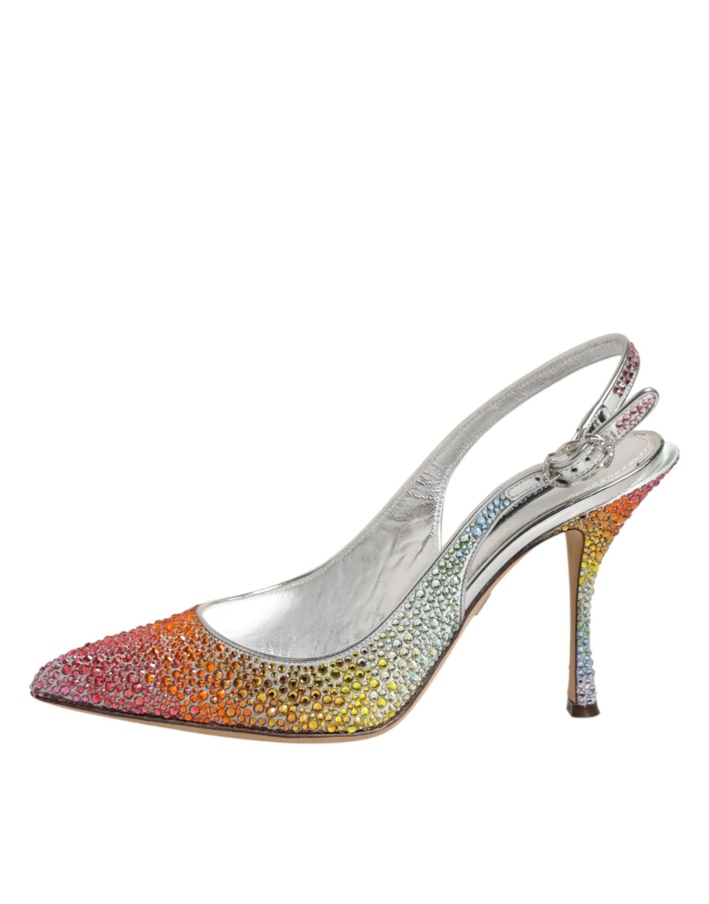Scarpe con cinturino posteriore in paillettes multicolore Dolce & Gabbana