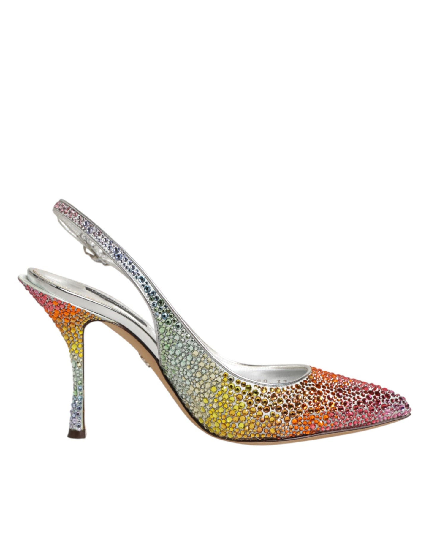 Scarpe con cinturino posteriore in paillettes multicolore Dolce & Gabbana