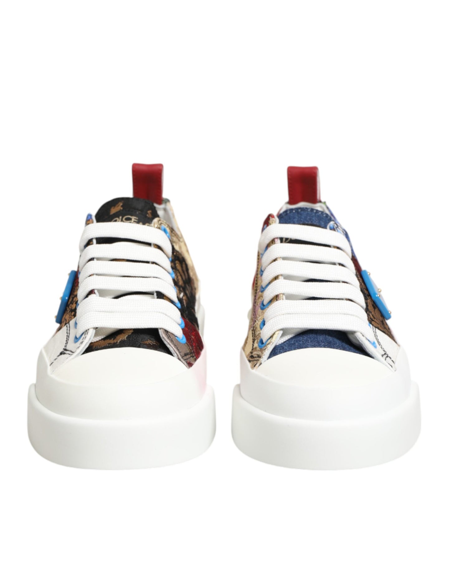 Scarpe da ginnastica basse con patchwork multicolore Dolce & Gabbana