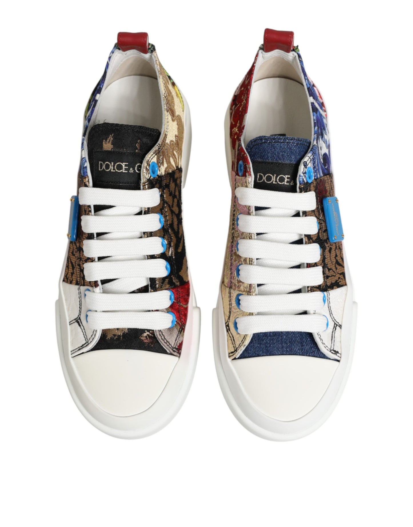 Scarpe da ginnastica basse con patchwork multicolore Dolce & Gabbana