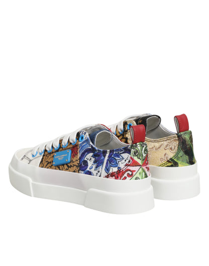 Scarpe da ginnastica basse con patchwork multicolore Dolce & Gabbana