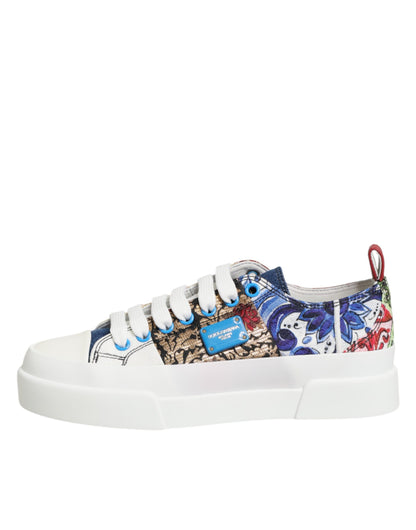 Scarpe da ginnastica basse con patchwork multicolore Dolce & Gabbana