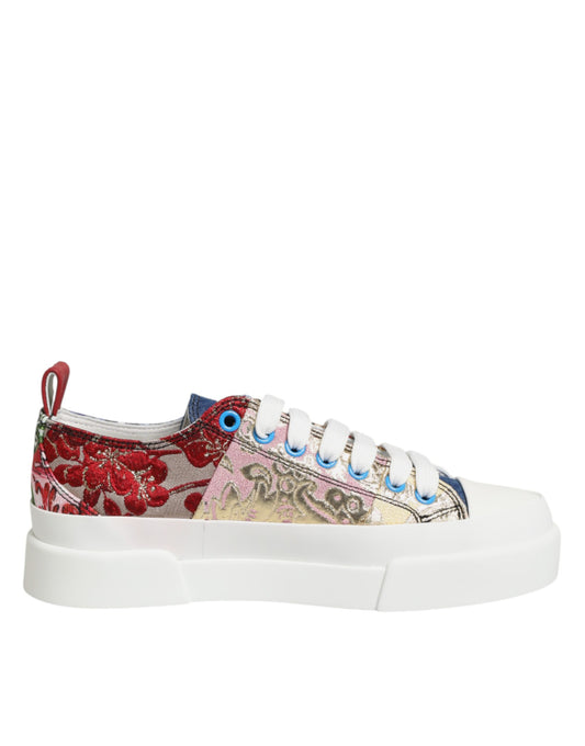 Scarpe da ginnastica basse con patchwork multicolore Dolce & Gabbana