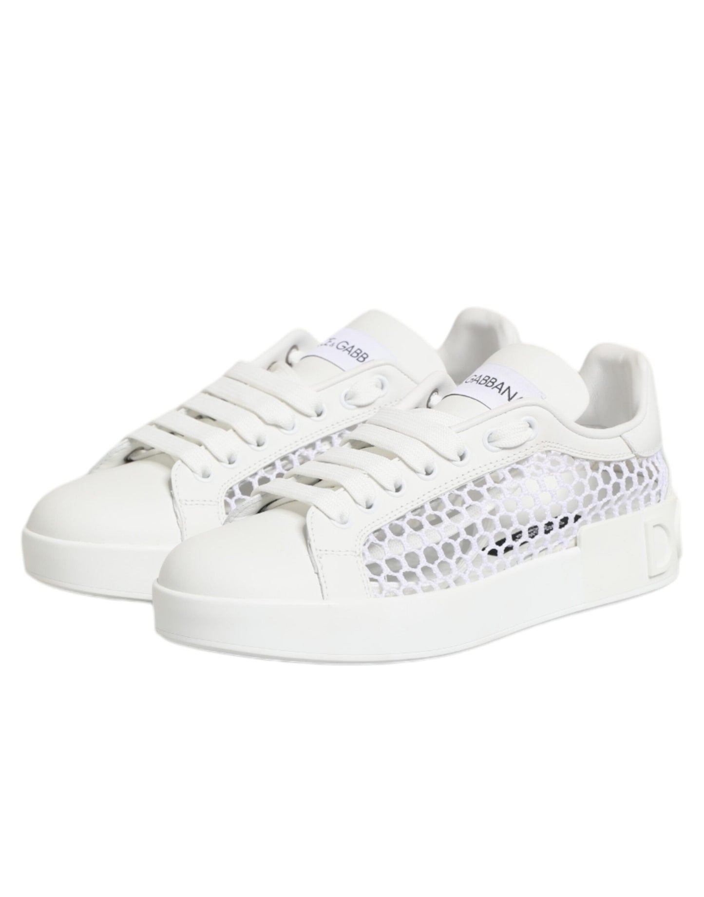 Scarpe da ginnastica basse con inserti in rete bianca Dolce &amp; Gabbana