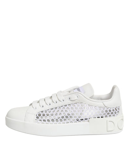 Scarpe da ginnastica basse con inserti in rete bianca Dolce &amp; Gabbana