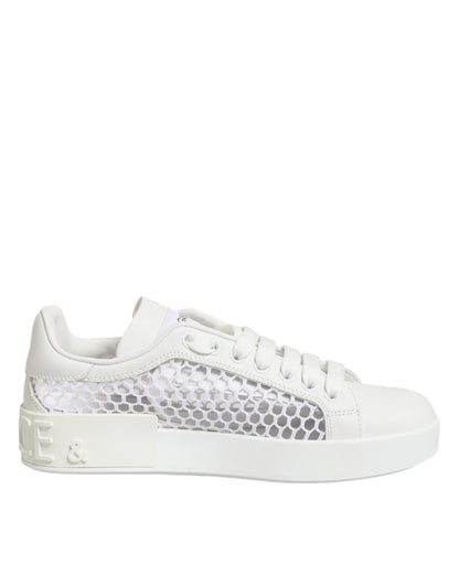 Scarpe da ginnastica basse con inserti in rete bianca Dolce &amp; Gabbana