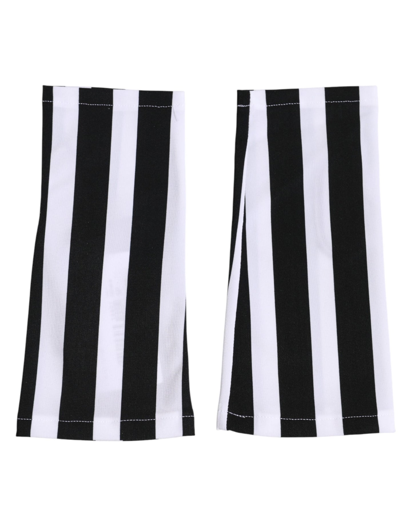 Guanti senza dita in nylon bianco e nero Dolce &amp; Gabbana