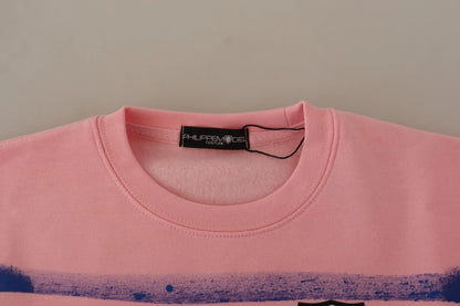Maglione pullover a maniche lunghe stampato rosa Philippe Model