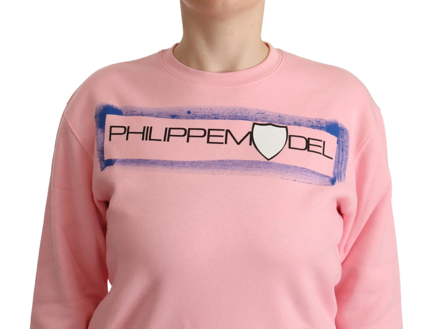 Maglione pullover a maniche lunghe stampato rosa Philippe Model
