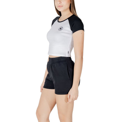 T-shirt in cotone bianco e nero Converse