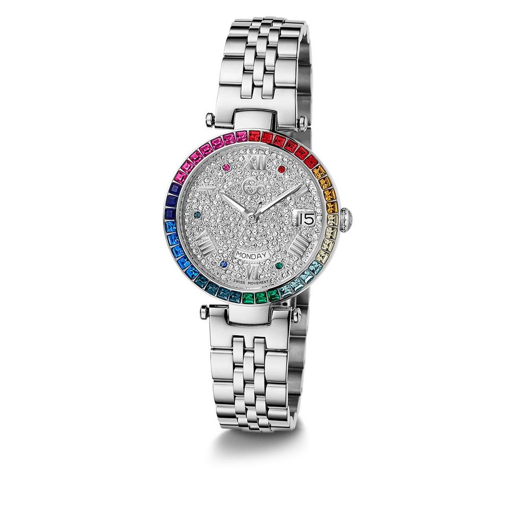 Orologio elegante in acciaio inossidabile grigio GC