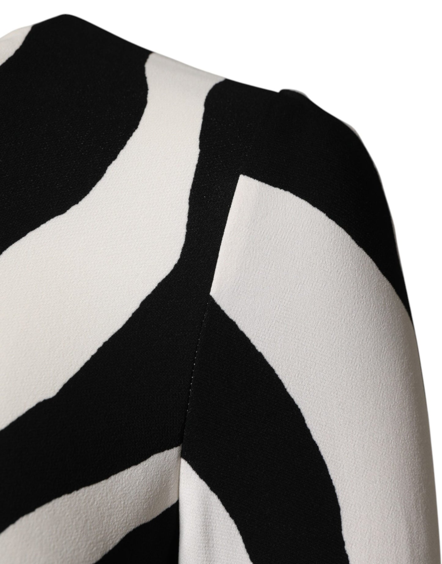 Dolce &amp; Gabbana Abito midi in viscosa zebrata bianco e nero