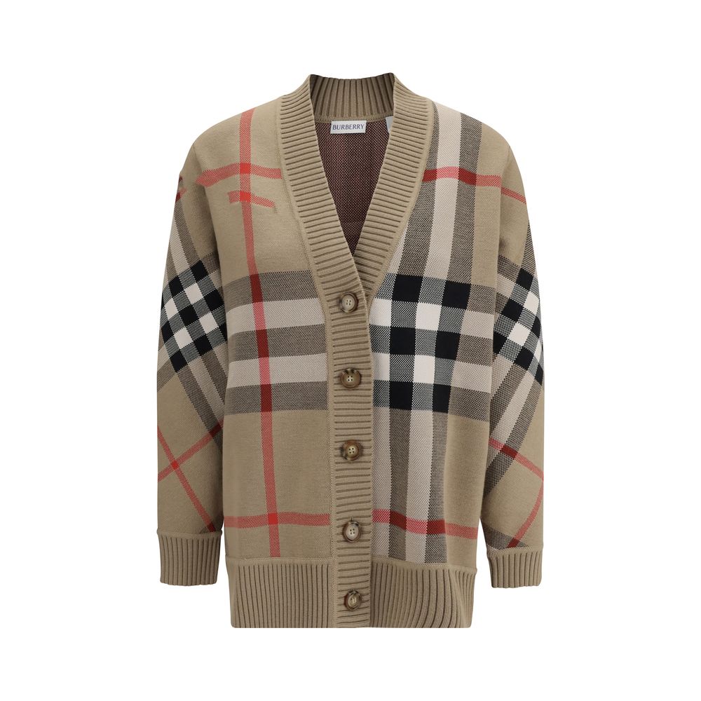 Cardigan in poliestere beige Burberry