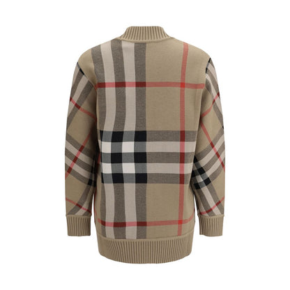 Cardigan in poliestere beige Burberry
