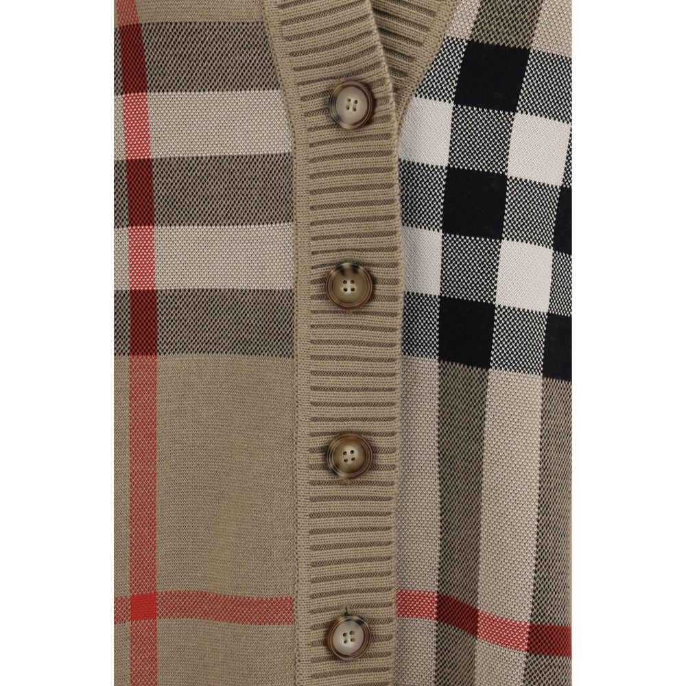 Cardigan in poliestere beige Burberry