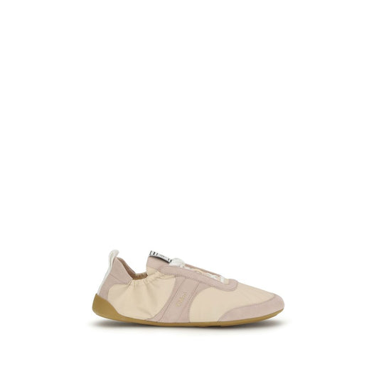 Sneakers sportive in nylon beige Chloé