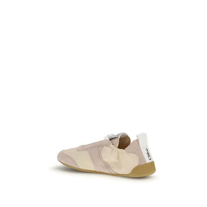 Sneakers sportive in nylon beige Chloé