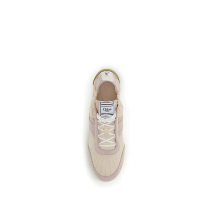 Sneakers sportive in nylon beige Chloé