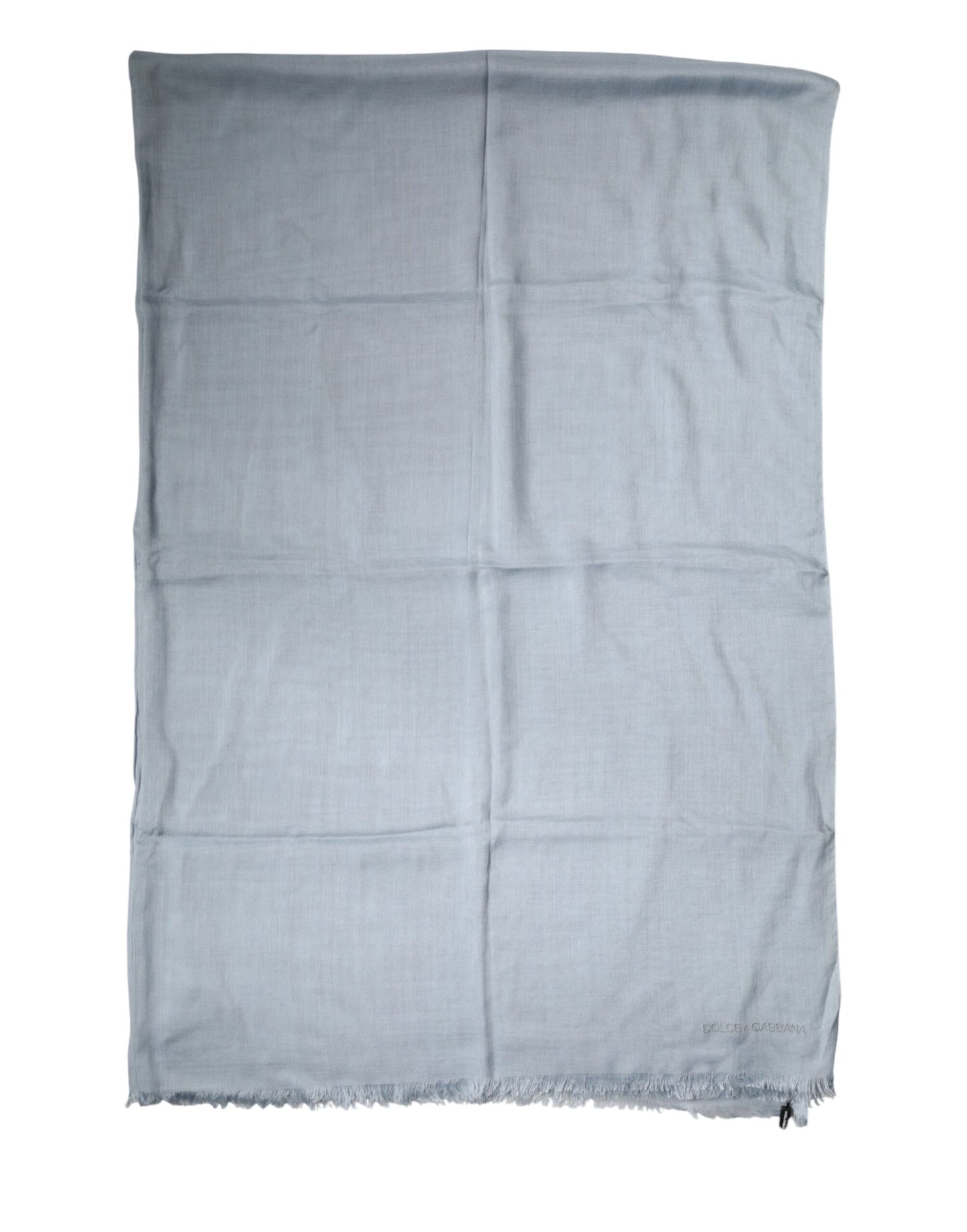 Scialle in maglia di cashmere azzurro chiaro Dolce &amp; Gabbana