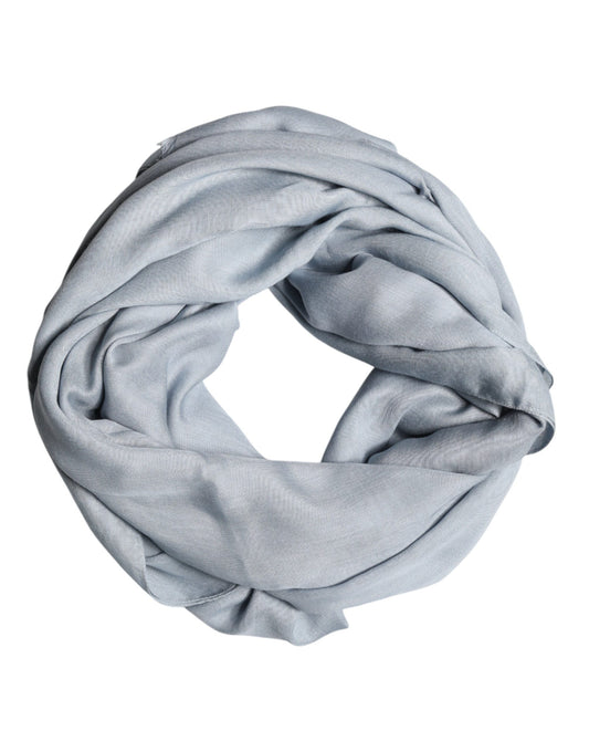 Scialle in maglia di cashmere azzurro chiaro Dolce &amp; Gabbana