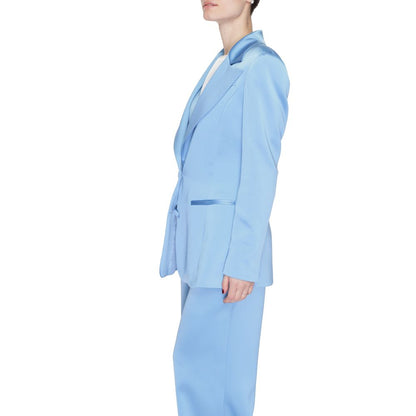 Blazer in poliestere blu silenzio