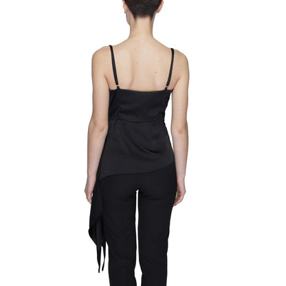 Top in poliestere nero Silence