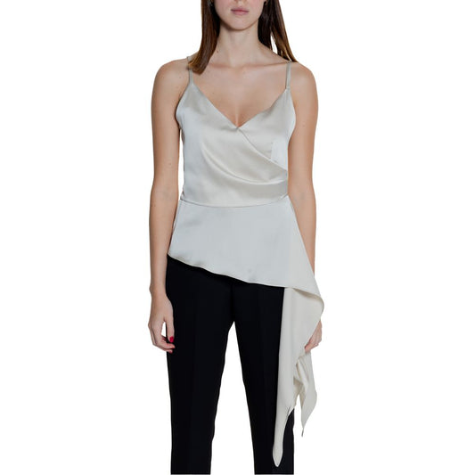 Top in poliestere color crema Silence