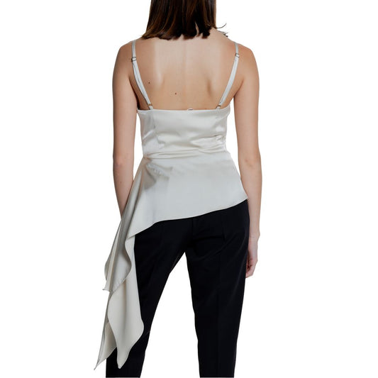 Top in poliestere color crema Silence