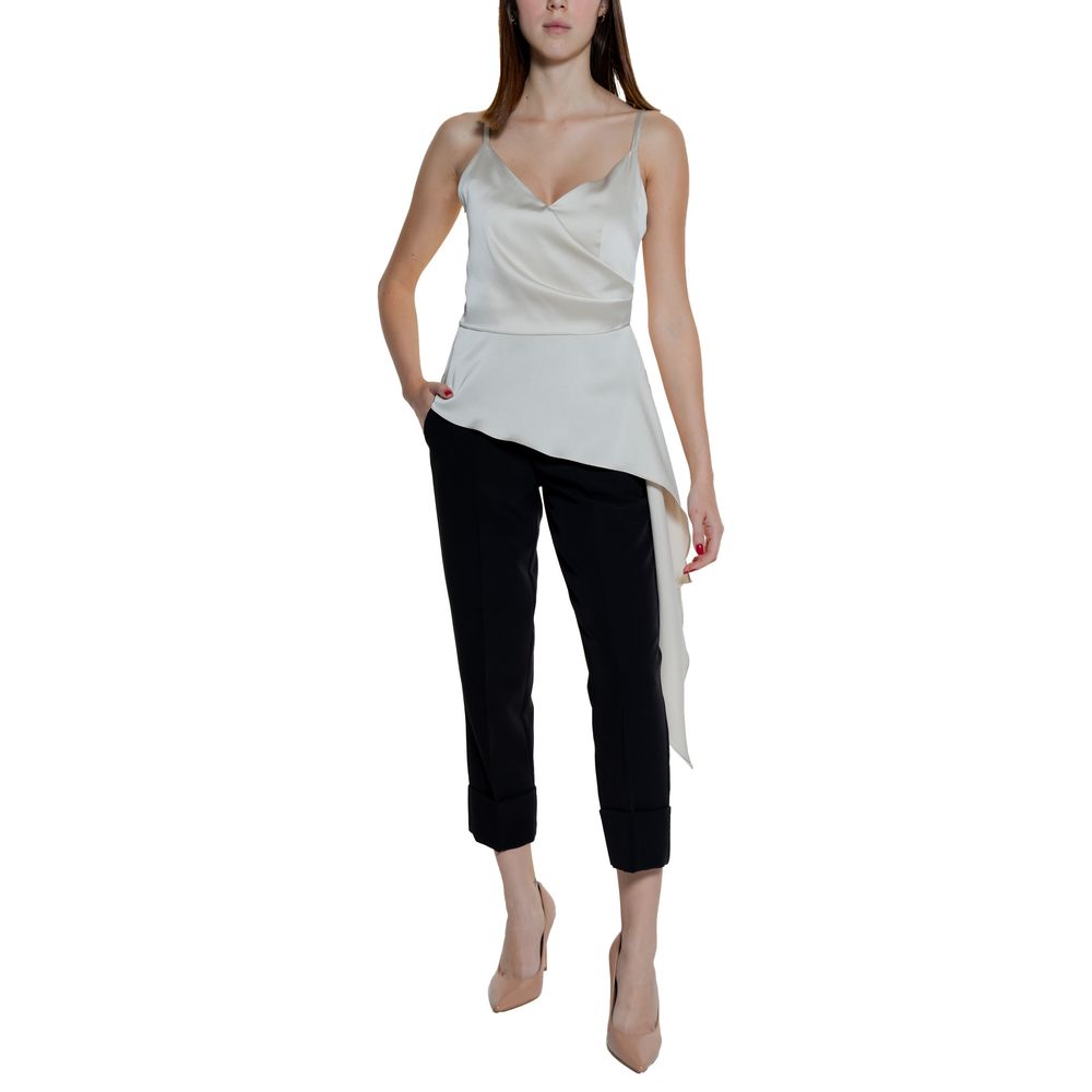Top in poliestere color crema Silence