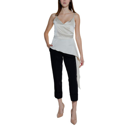 Top in poliestere color crema Silence
