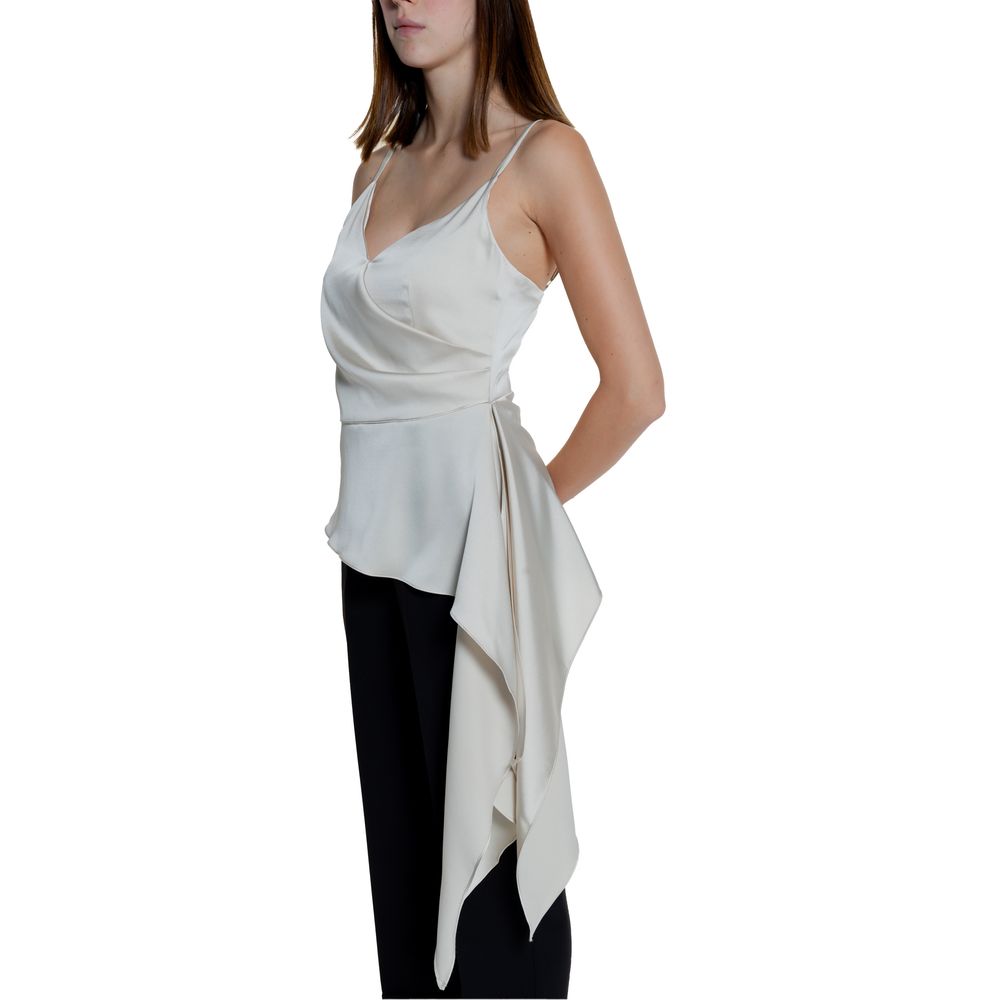 Top in poliestere color crema Silence