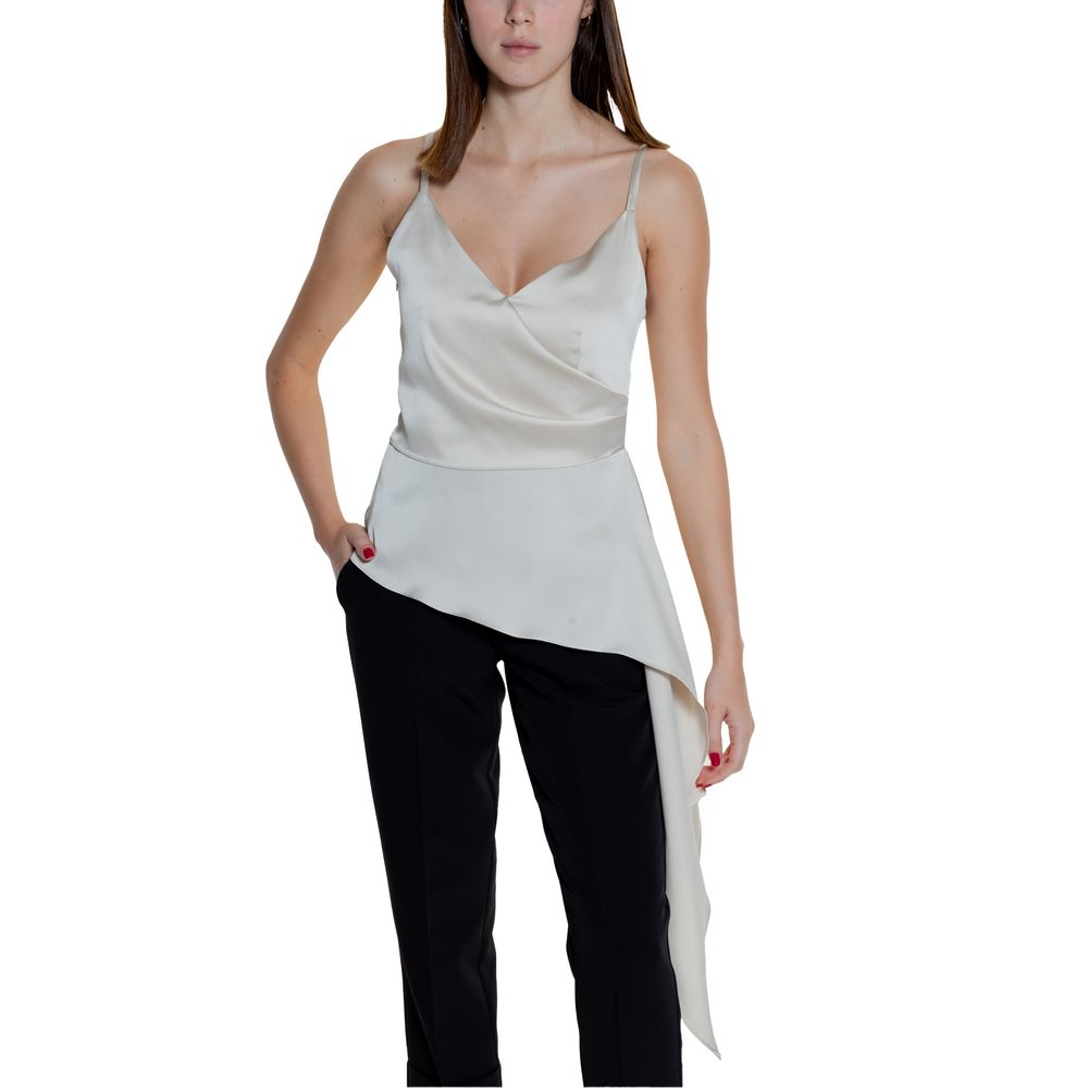 Top in poliestere color crema Silence