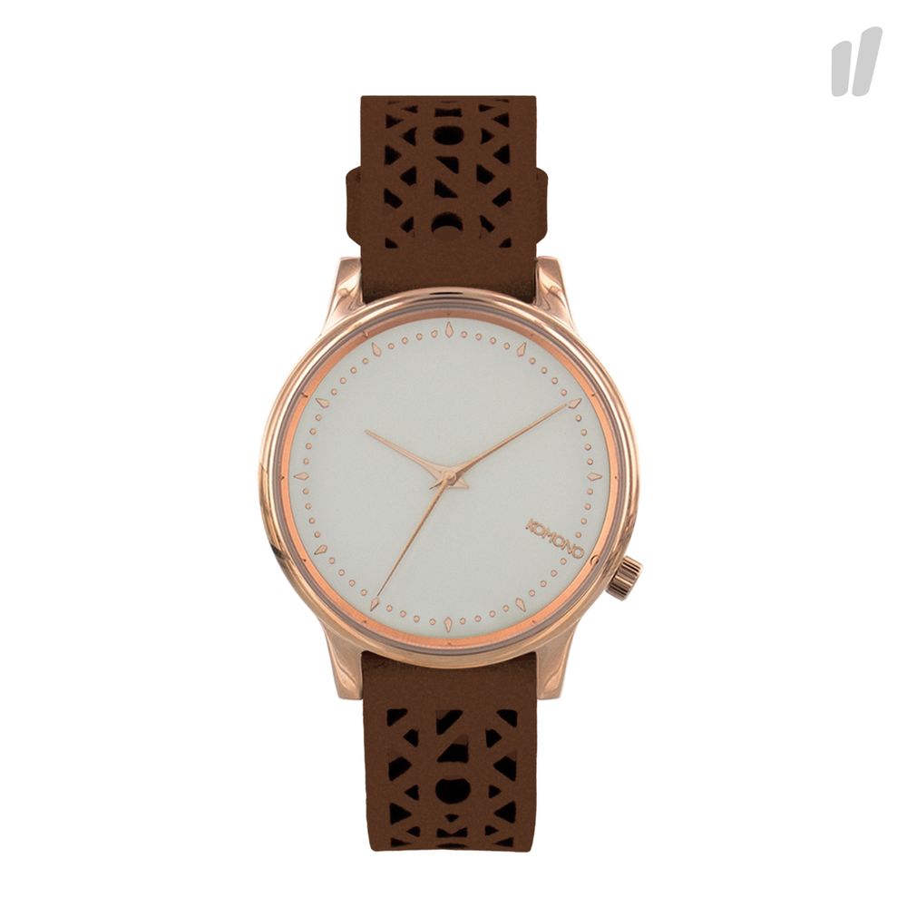 Orologio elegante in pelle marrone Komono