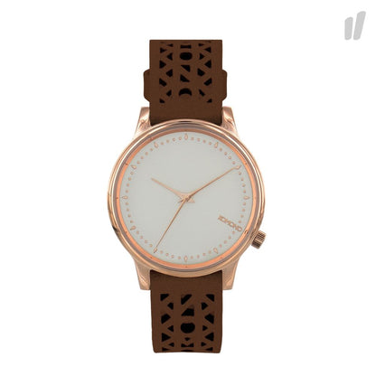Orologio elegante in pelle marrone Komono