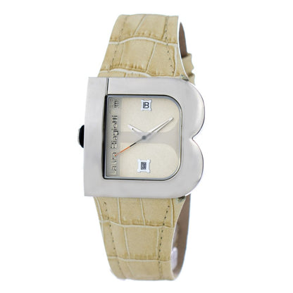 Orologio elegante in pelle beige Laura Biagiotti