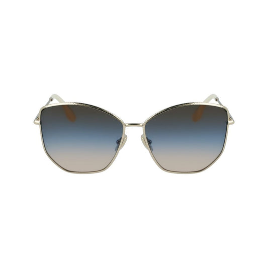 Occhiali da sole in metallo dorato Victoria Beckham