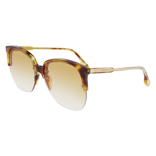 Occhiali da sole in acetato marrone Victoria Beckham
