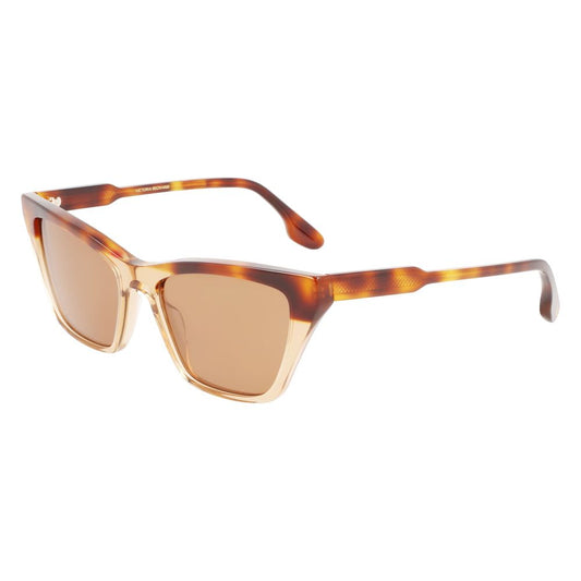Occhiali da sole in acetato marrone Victoria Beckham