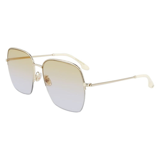 Occhiali da sole in metallo dorato Victoria Beckham