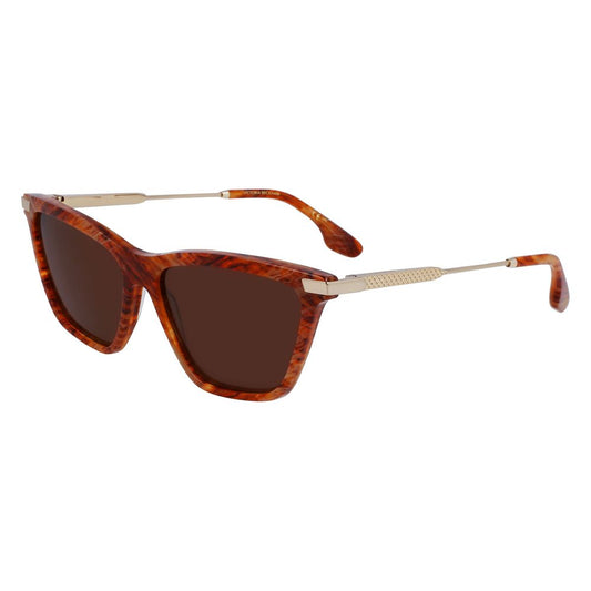 Occhiali da sole in acetato marrone Victoria Beckham